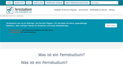 Desktop Screenshot of fernstudium.com